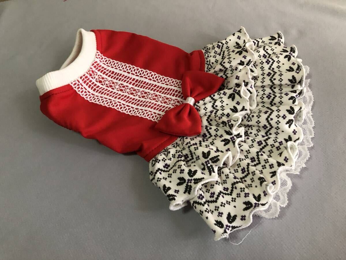 ◇胴34◇ノルデック柄フリルスカートワンピ_画像1