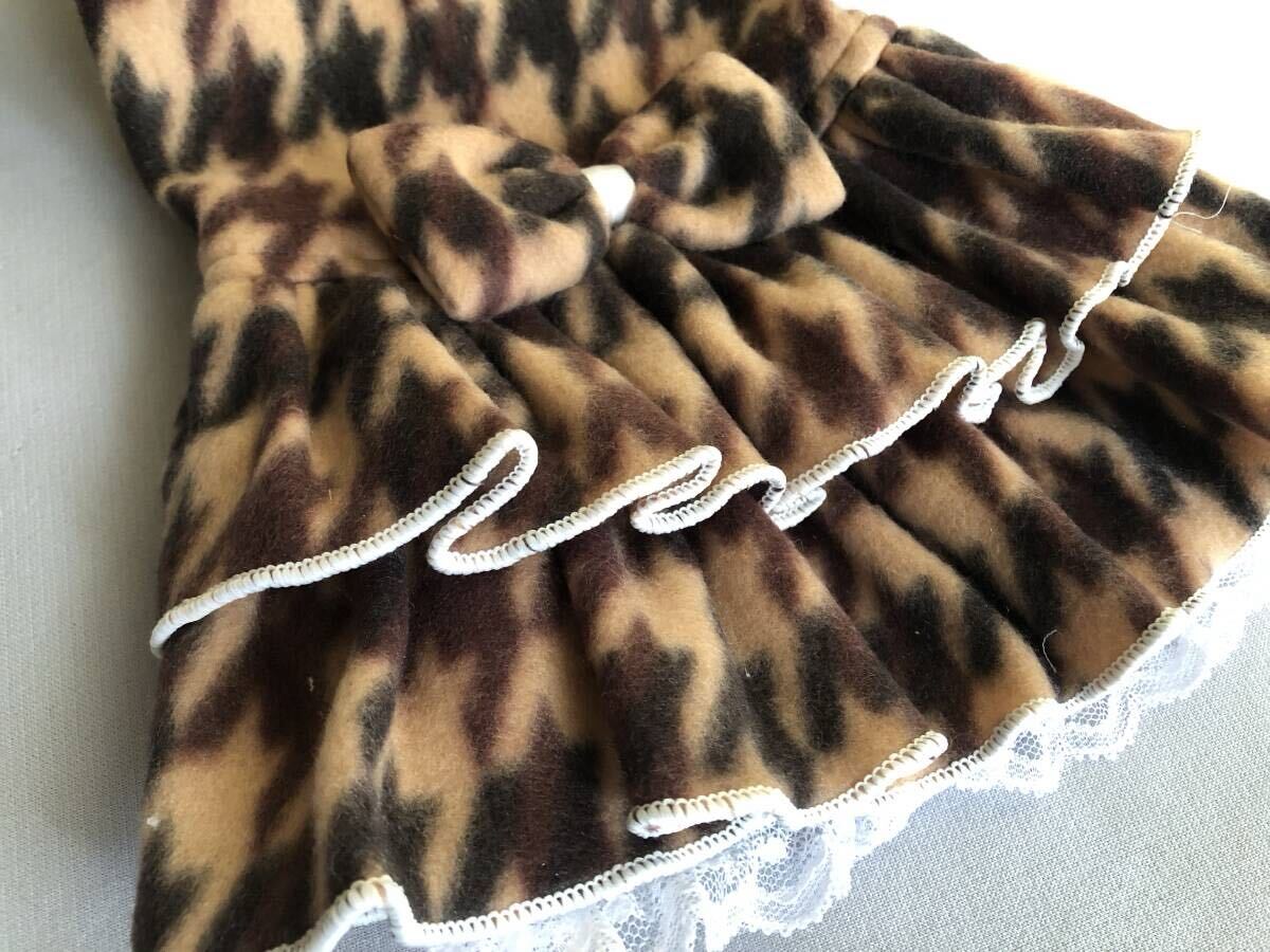 ◇胴38◇千鳥フリース◇フリルスカートワンピ_画像4