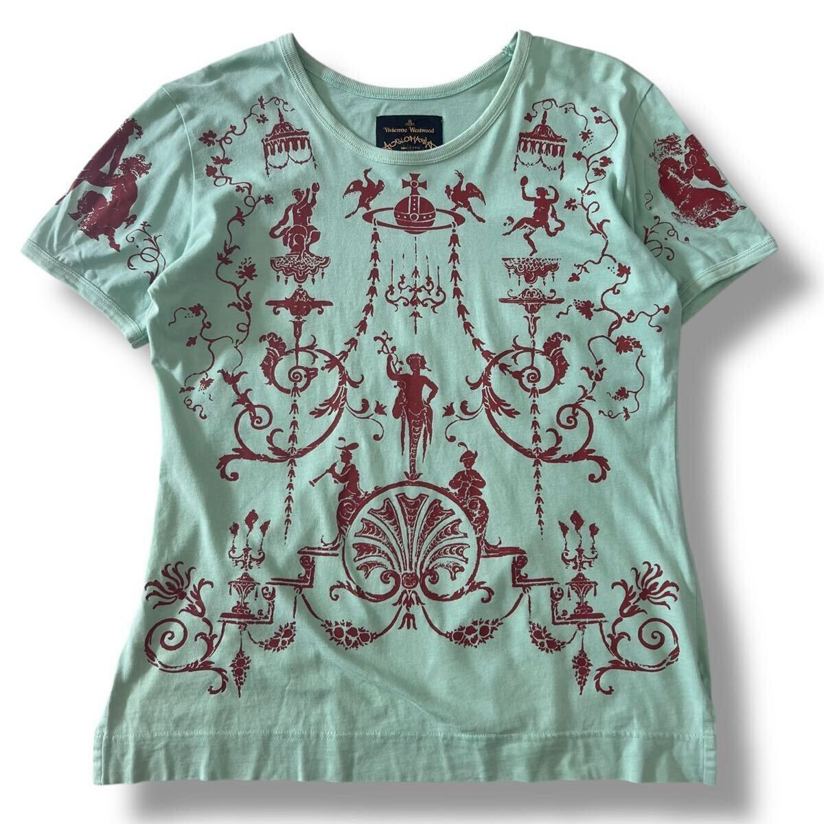 vivienne westwood anglomania red label TEE - shirt 半袖 cut & sewing label collection archive vintage Italy grunge punk 80s 90s_画像1