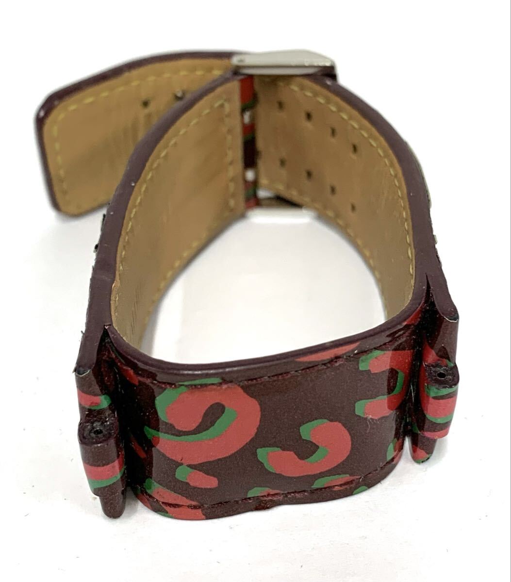 訳あり ルイ・ヴィトンタンブール レオパード柄レザー製替えストラップ LOUIS VUITTON ストラップ替え 一部パーツ欠損 現状品 カ4_画像3