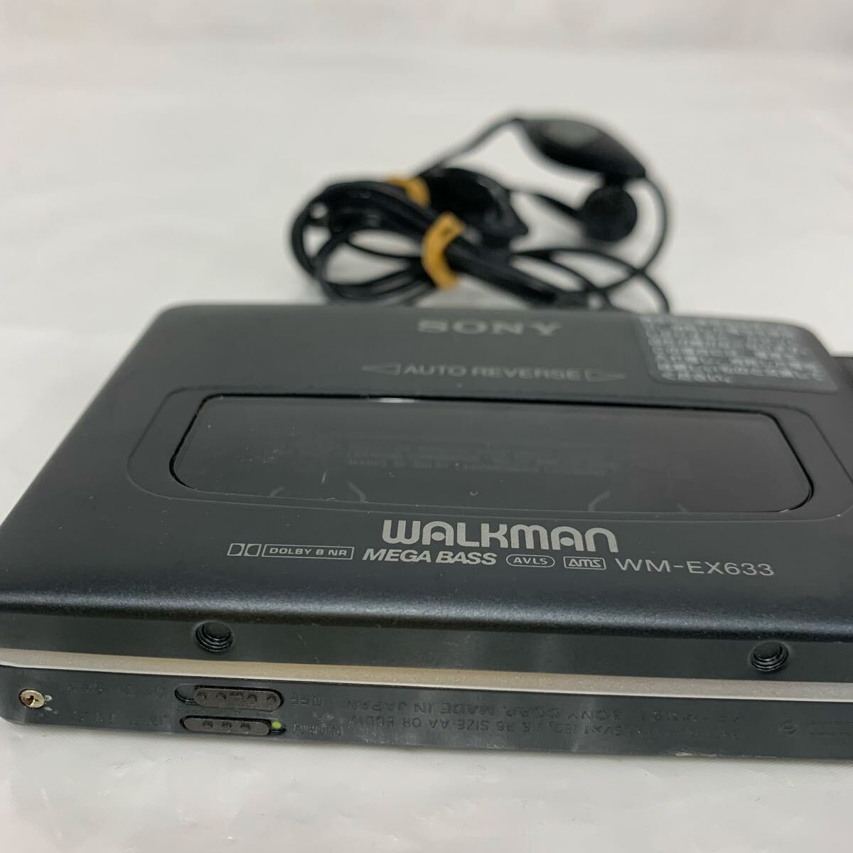 通電ok 動作未確認 ソニーポータブルカセットプレーヤーWALKMAN WM-EX633 WME633 MDR-ED136 現状品 SONY オーディオ機器 カg_画像6