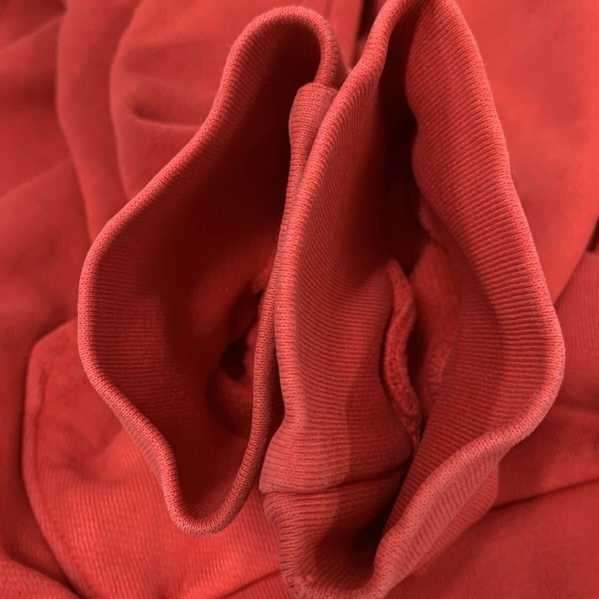 パーカー RED プリント レッドカラー系 フーディー J.Balvinカイカイキキ フラワープリント Jバルヴィン 現状品 カ4_画像6