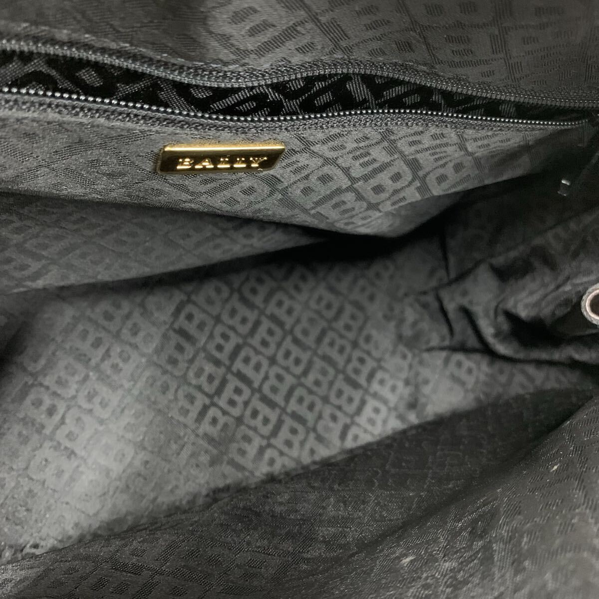 訳ありBALLY キルティング Ｂ ロゴチェーン レザーハンドバッグ ブラウンカラー系 バリー現状品 ハンドバッグ カ4_画像3