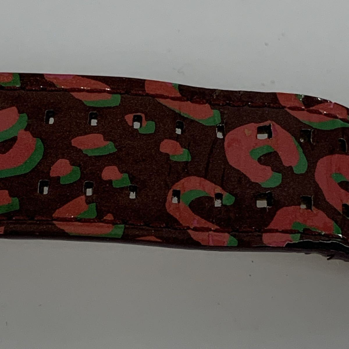 訳あり ルイ・ヴィトンタンブール レオパード柄レザー製替えストラップ LOUIS VUITTON ストラップ替え 一部パーツ欠損 現状品 カ4_画像7