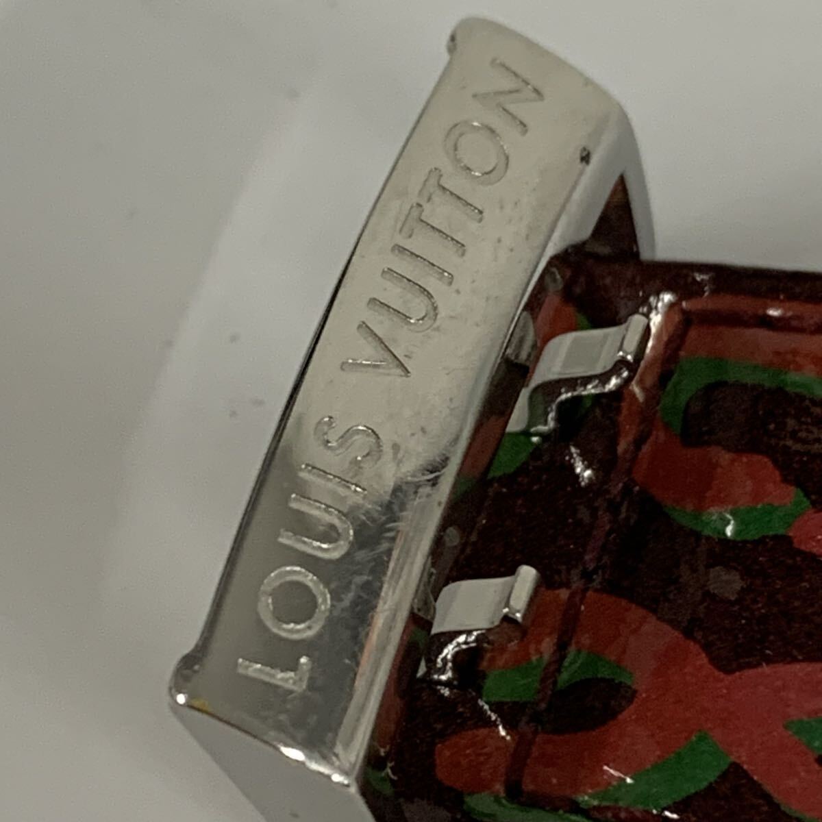 訳あり ルイ・ヴィトンタンブール レオパード柄レザー製替えストラップ LOUIS VUITTON ストラップ替え 一部パーツ欠損 現状品 カ4_画像9