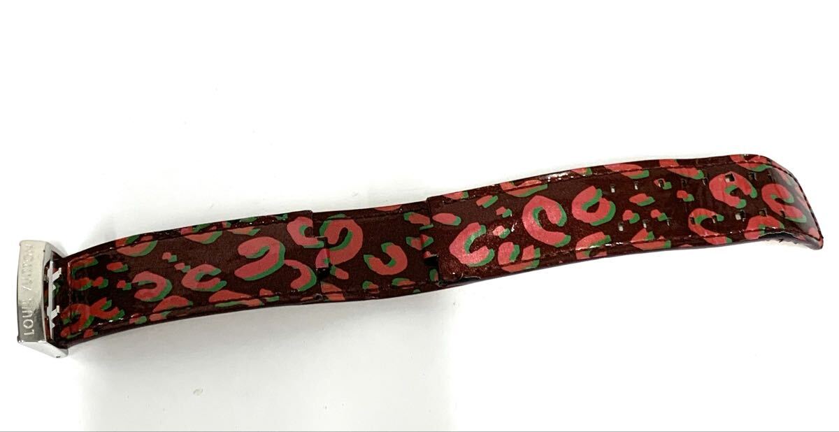 訳あり ルイ・ヴィトンタンブール レオパード柄レザー製替えストラップ LOUIS VUITTON ストラップ替え 一部パーツ欠損 現状品 カ4_画像10