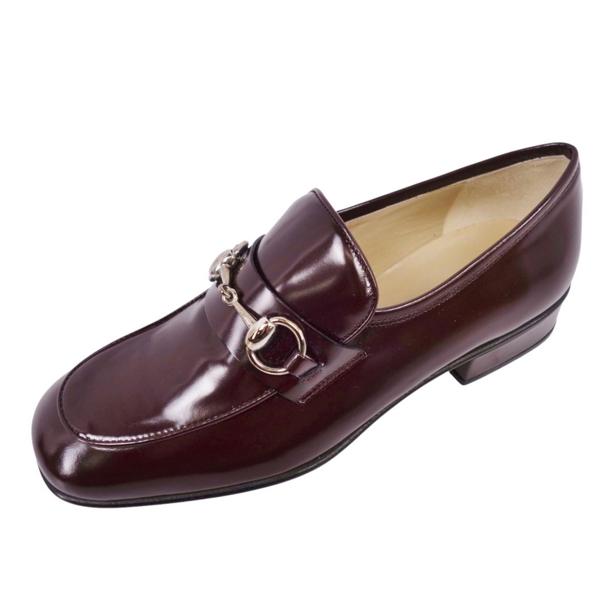 未使用 グッチ GUCCI ローファー モカシン ホースビット レザー イタリア製 シューズ レディース 36C(23cm相当) 茶色 ce11ms-rm20r07863_画像1