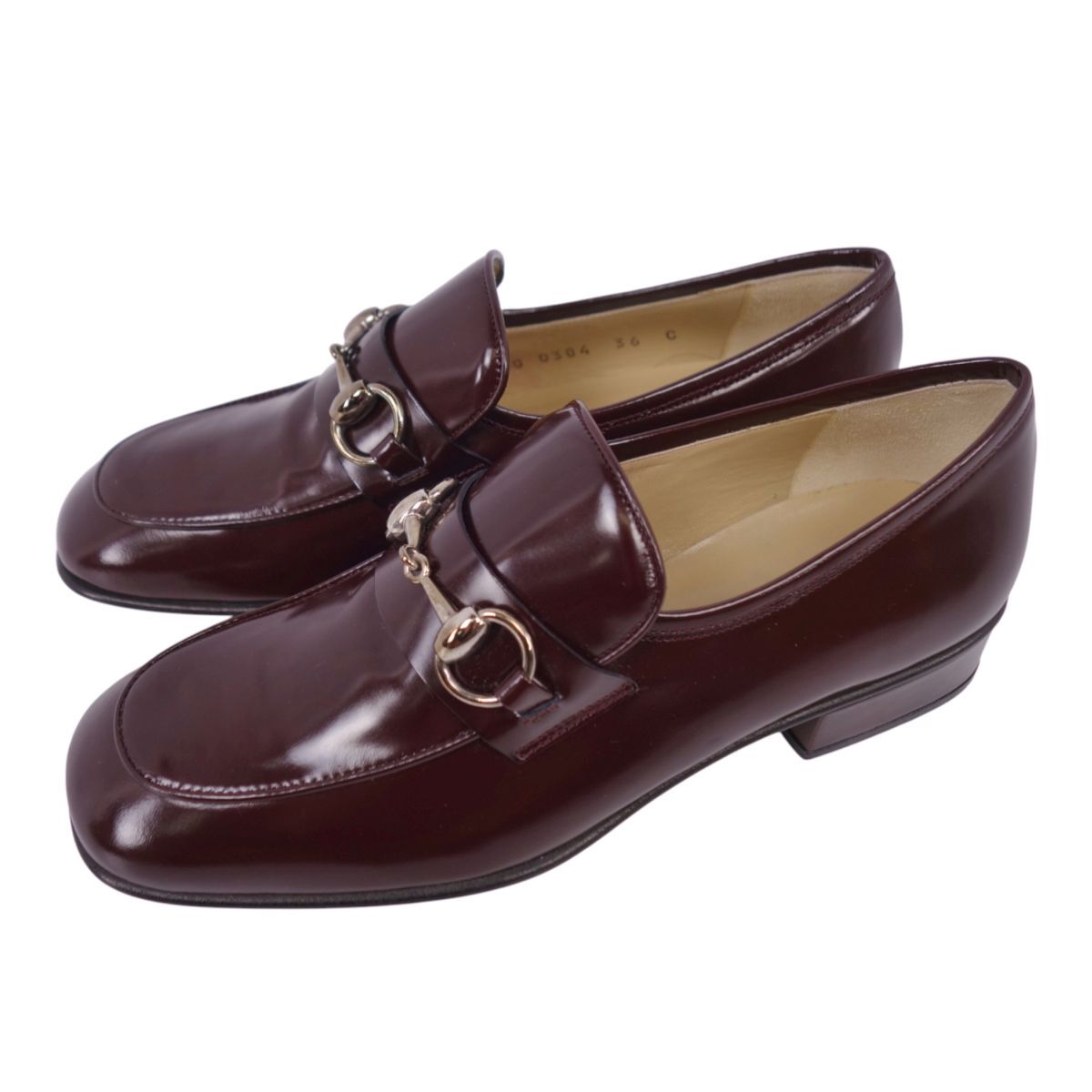 未使用 グッチ GUCCI ローファー モカシン ホースビット レザー イタリア製 シューズ レディース 36C(23cm相当) 茶色 ce11ms-rm20r07863_画像2
