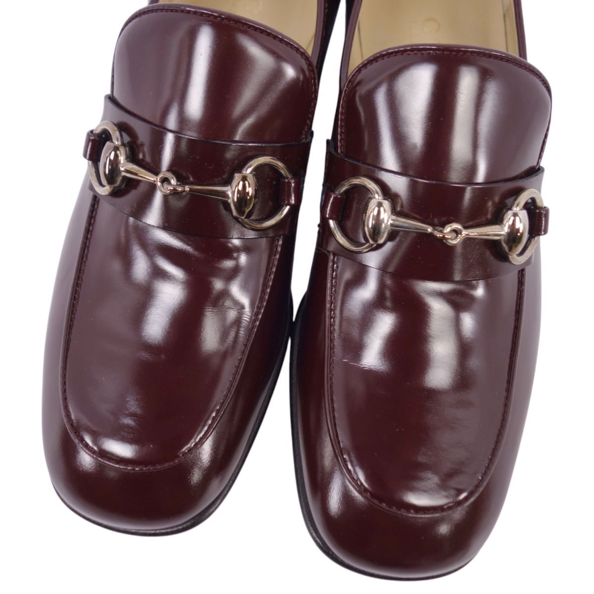 未使用 グッチ GUCCI ローファー モカシン ホースビット レザー イタリア製 シューズ レディース 36C(23cm相当) 茶色 ce11ms-rm20r07863_画像3