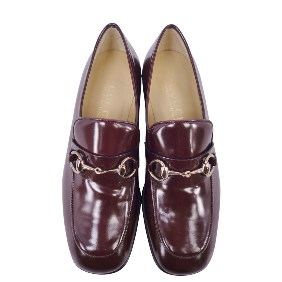 未使用 グッチ GUCCI ローファー モカシン ホースビット レザー イタリア製 シューズ レディース 36C(23cm相当) 茶色 ce11ms-rm20r07863_画像4