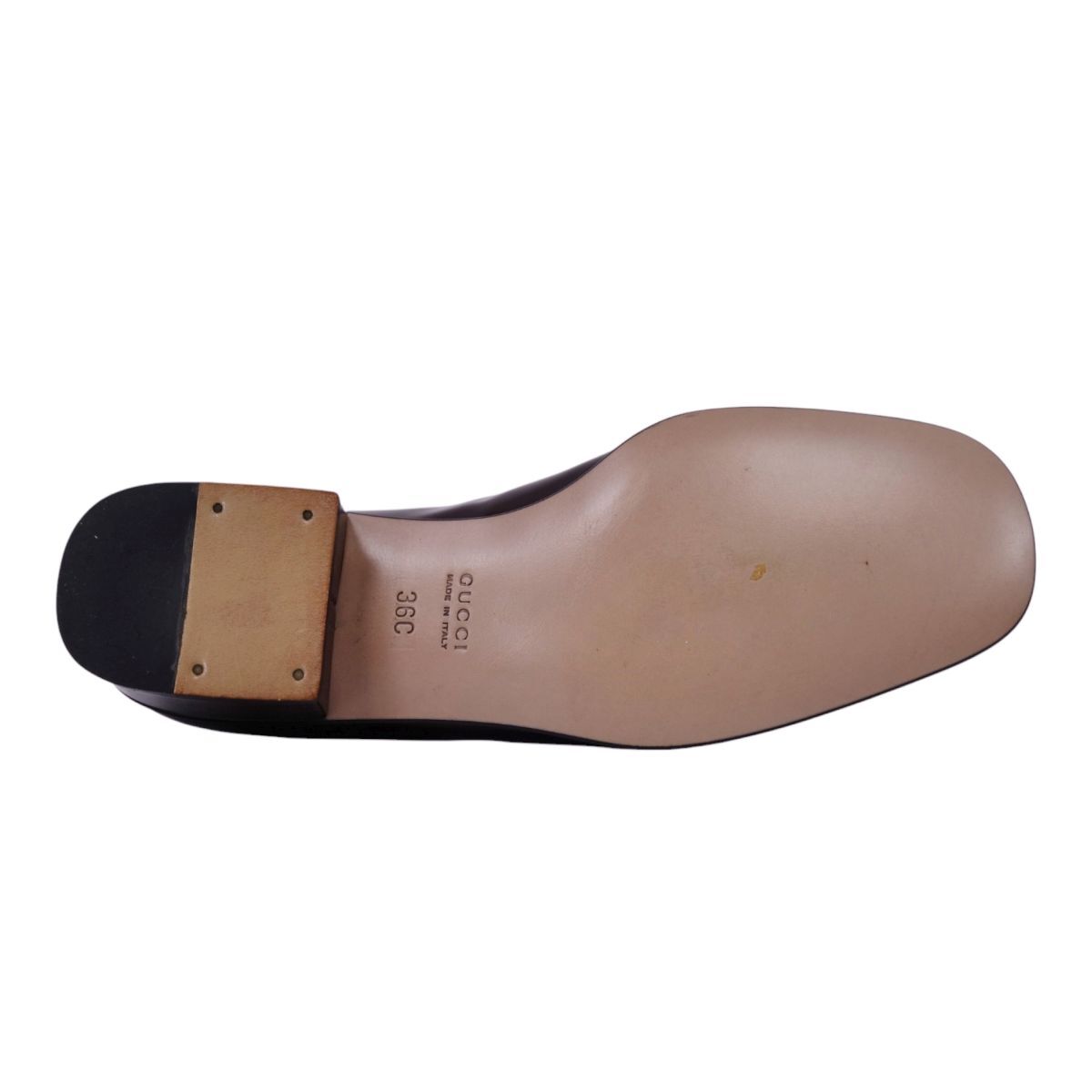 未使用 グッチ GUCCI ローファー モカシン ホースビット レザー イタリア製 シューズ レディース 36C(23cm相当) 茶色 ce11ms-rm20r07863_画像8