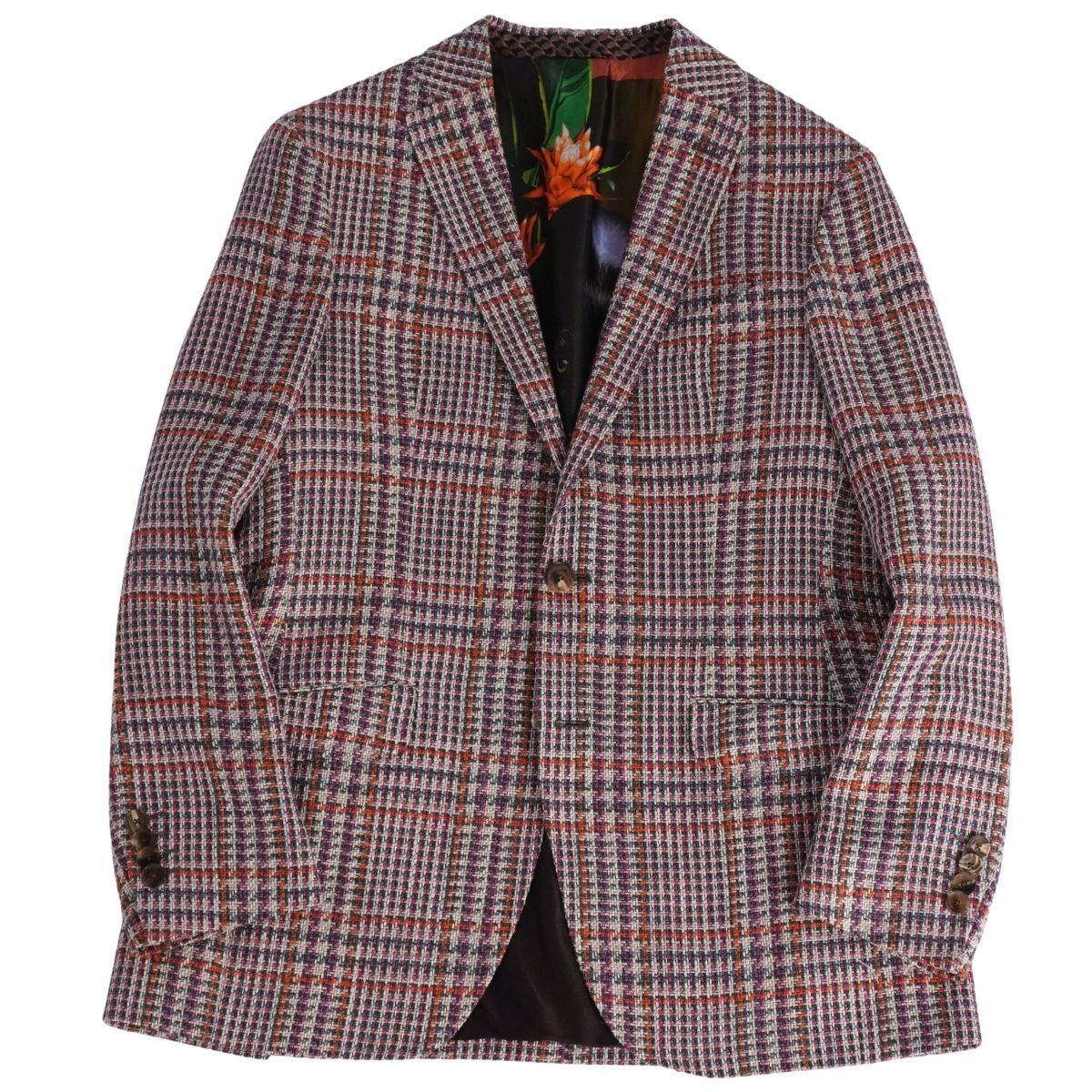 極美品 エトロ ETRO ジャケット テーラード ミックスツイード シルク ウール アウター メンズ 50(M相当) マルチカラー ce11or-rm10e34525_画像1