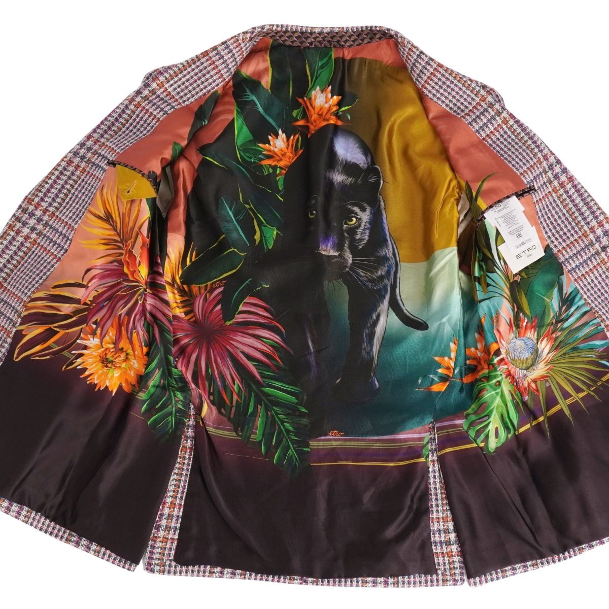 極美品 エトロ ETRO ジャケット テーラード ミックスツイード シルク ウール アウター メンズ 50(M相当) マルチカラー ce11or-rm10e34525_画像5