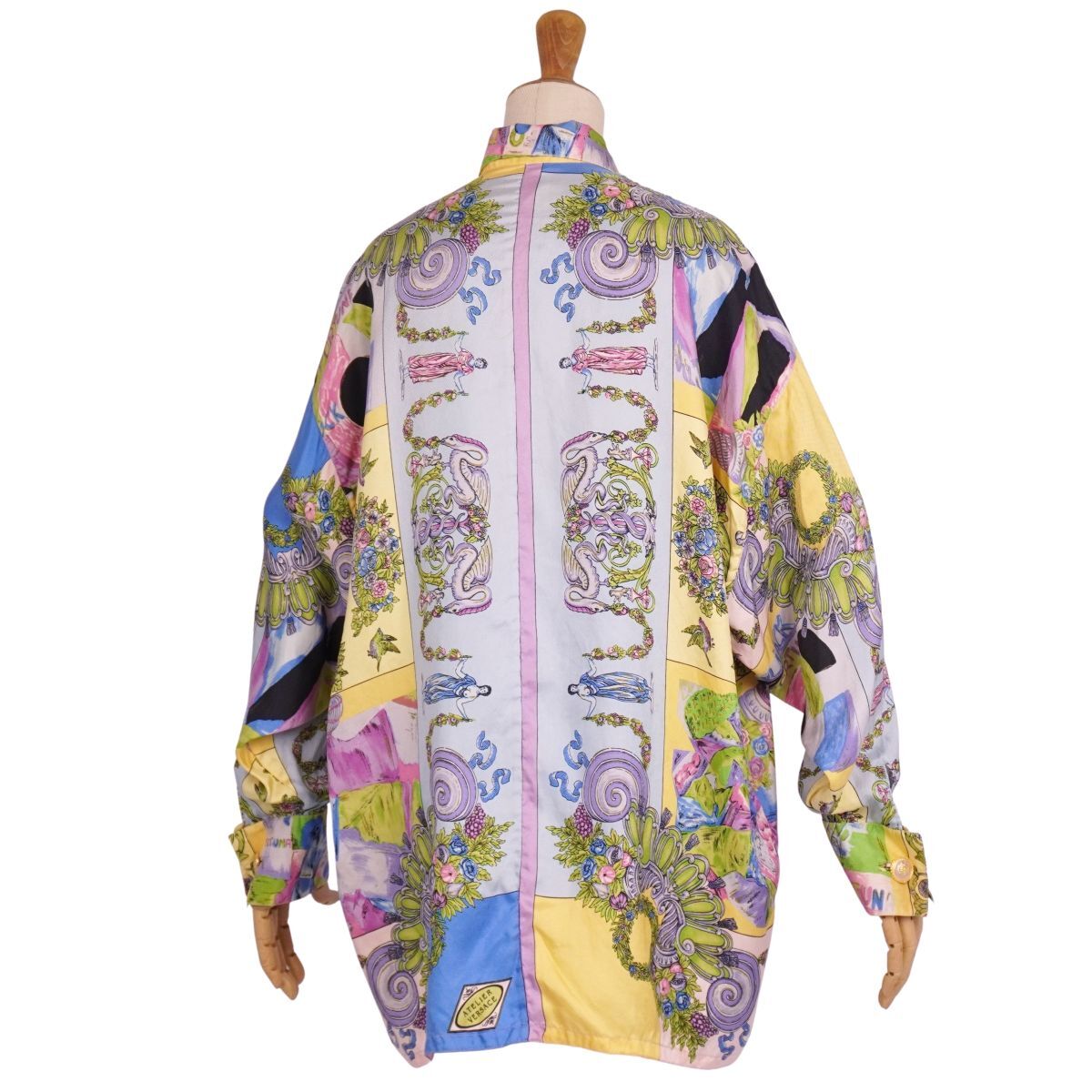Vintage ジャンニヴェルサーチ GIANNI VERSACE シャツ ブラウス 長袖 総柄 シルク レディース 38(M) マルチカラー ce11ot-rm10e34598_画像5