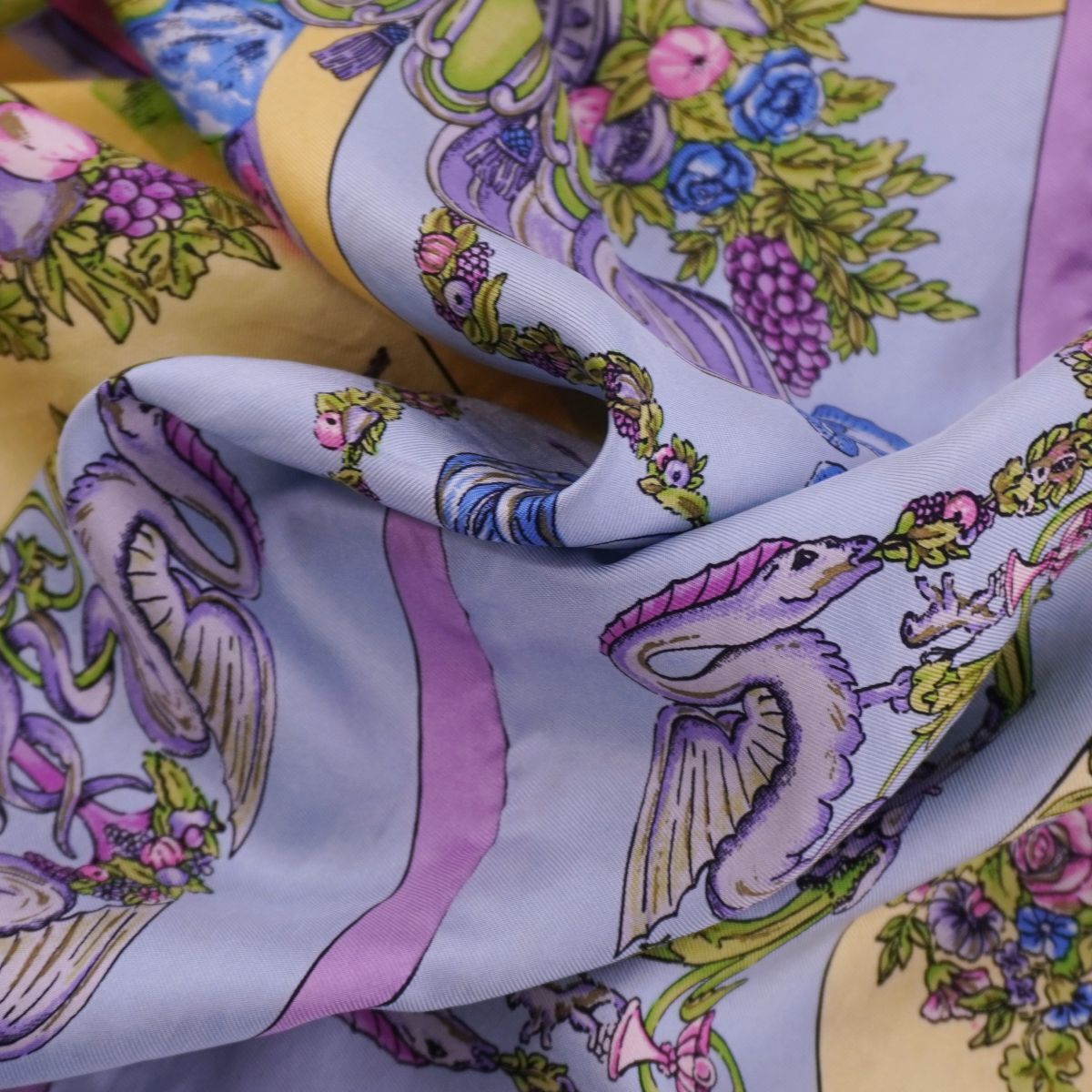 Vintage ジャンニヴェルサーチ GIANNI VERSACE シャツ ブラウス 長袖 総柄 シルク レディース 38(M) マルチカラー ce11ot-rm10e34598_画像6