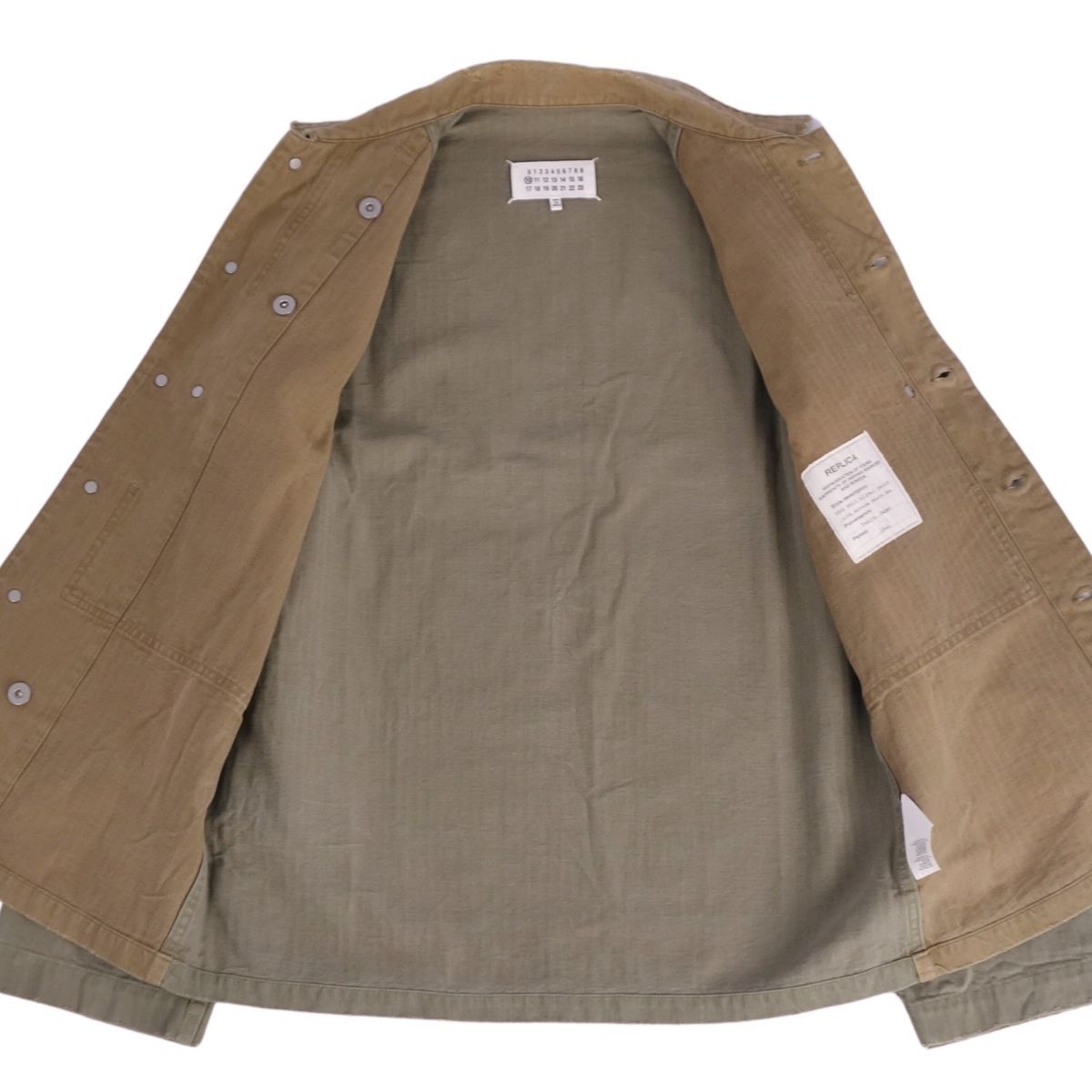 美品 メゾンマルジェラ Maison Margiela ジャケット 16AW REPLICA ミリタリージャケット メンズ 38 カーキ ce09ds-rm10e33596_画像5