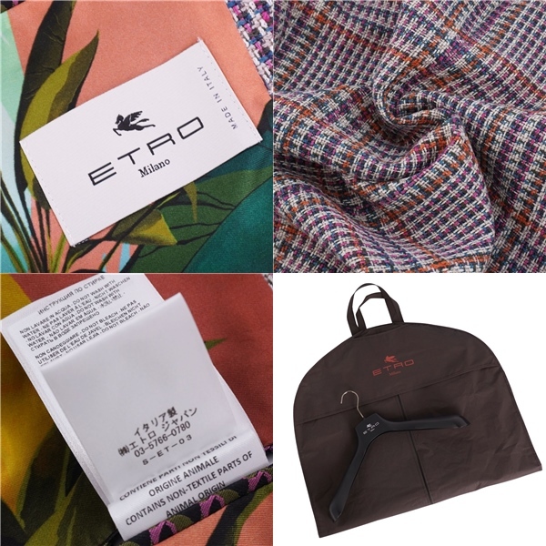 極美品 エトロ ETRO ジャケット テーラード ミックスツイード シルク ウール アウター メンズ 50(M相当) マルチカラー ce11or-rm10e34525_画像7