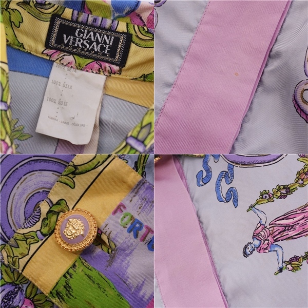 Vintage ジャンニヴェルサーチ GIANNI VERSACE シャツ ブラウス 長袖 総柄 シルク レディース 38(M) マルチカラー ce11ot-rm10e34598_画像7