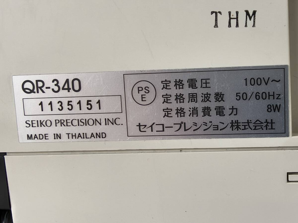 【菊水-817】(KB) SEIKO セイコー タイムレコーダー QR-340 タイムカード欠品 現状品/(S)_画像6