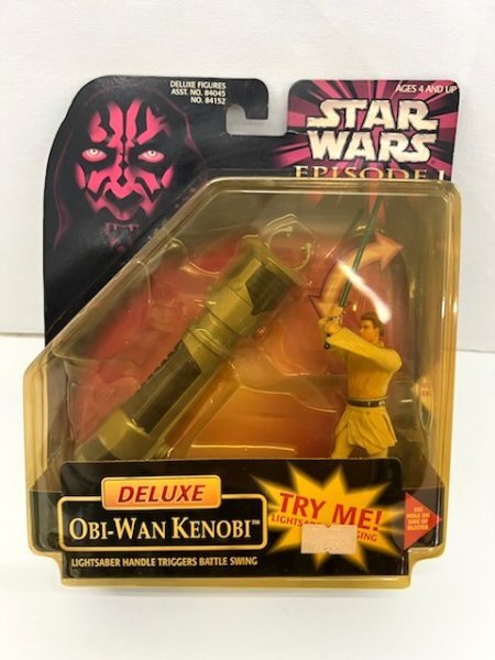 【丸-2455】◆［Hasbro］スターウォーズ エピソード1　デラックスフィギュア　オビーワンケノービ◆STARWARS◆※未開封長期保管品●KT_画像1