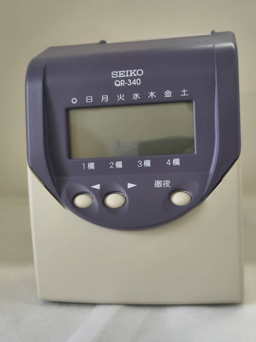 【菊水-817】(KB) SEIKO セイコー タイムレコーダー QR-340 タイムカード欠品 現状品/(S)_画像1