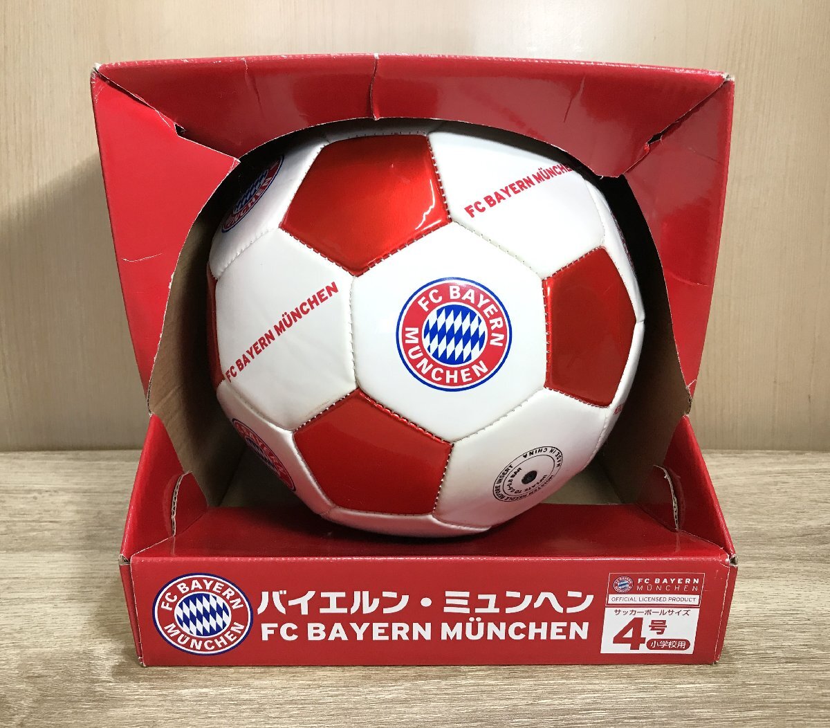 【未使用】読売新聞 バイエルン・ミュンヘン サッカーボール 4号 小学生用_画像1