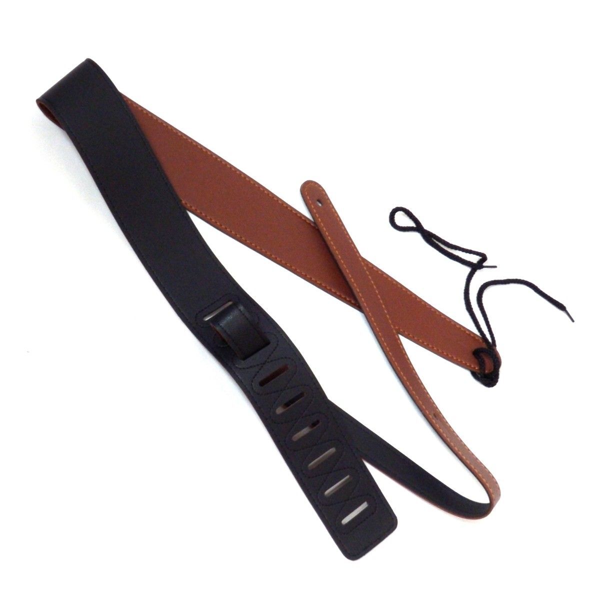  гитара ремешок ремень плечо чёрный черный PU под кожу крепкий двусторонний Brown основа ремешок акустический 