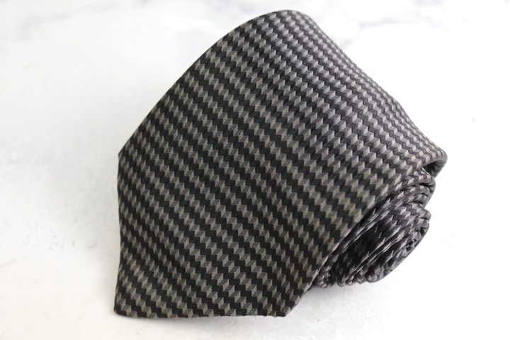 ディオール・オム ブランドネクタイ ボーダー柄 シルク PO メンズ ブラック DIOR HOMME_画像1