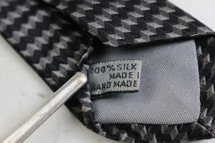 ディオール・オム ブランドネクタイ ボーダー柄 シルク PO メンズ ブラック DIOR HOMME_画像5