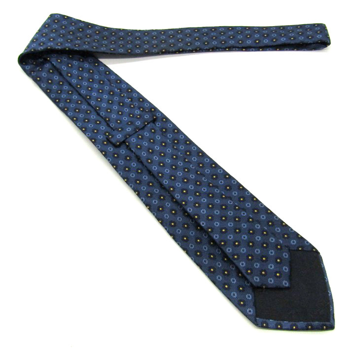  paul (pole) Stuart бренд галстук общий рисунок цветочный принт мелкий рисунок рисунок шелк Италия производства PO мужской темно-синий PAUL STUART