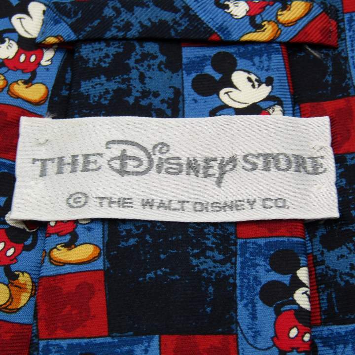 Disney бренд галстук Mickey Mouse общий рисунок шелк Италия производства Disney магазин PO мужской голубой Disney