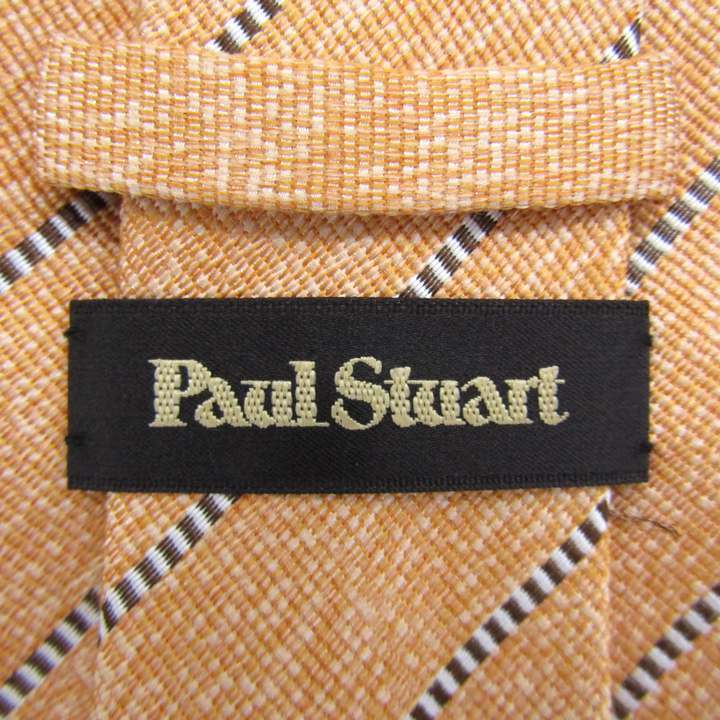  paul (pole) Stuart бренд галстук полоса рисунок шелк PO мужской orange PAUL STUART
