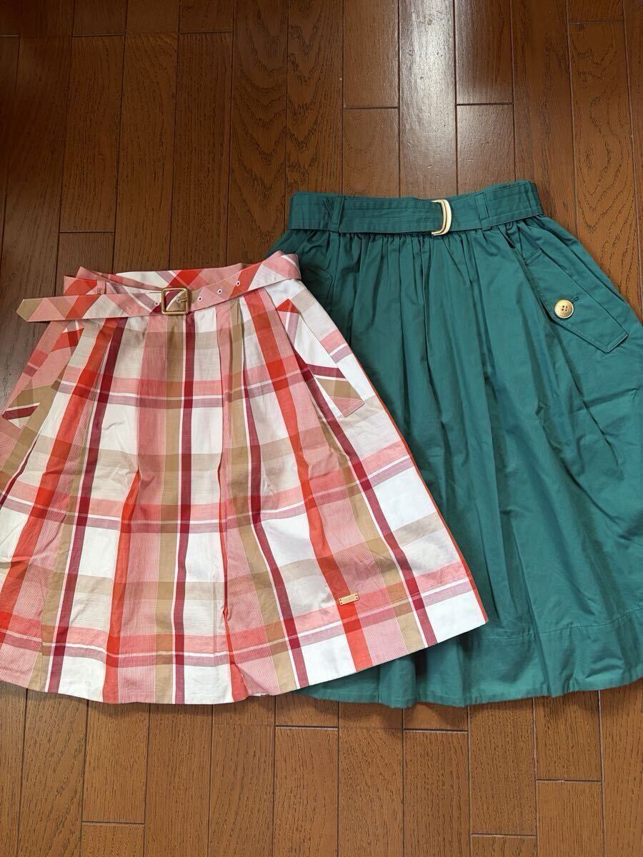 新品同様♪超美品！未使用あり　ブルーレーベルクレストブリッジ　スカート７点セット　赤チェック　ベージュ　バーバリー好きにも！_画像5