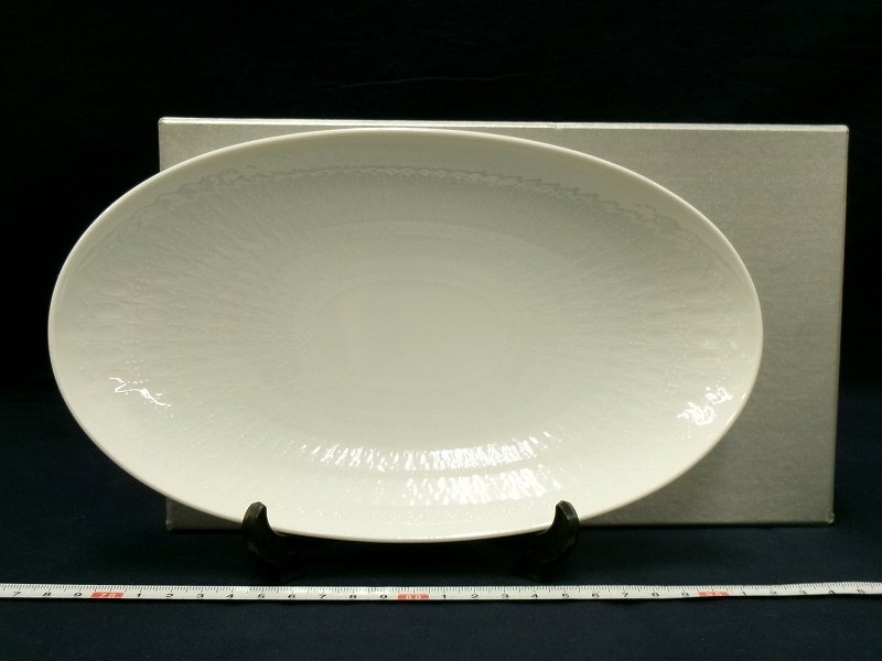 P6764 ローゼンタール Rosenthal ロマンスホワイト オーバルプレート 楕円皿 紙箱_画像1