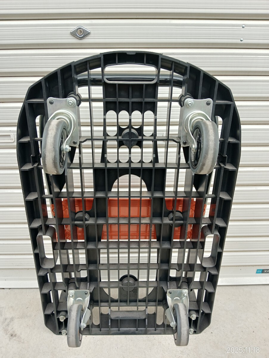 R◇ TRUSCO トラスコ 台車カルティオ KARTIO 200kg 省音キャスター 折りたたみ 軽量_画像6