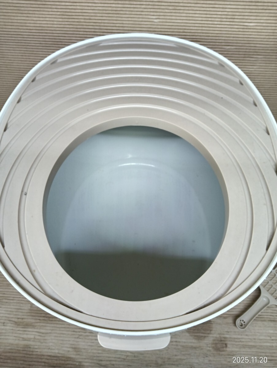 ◇ IRIS 上から猫トイレ ホワイト アイリスオーヤマ PUNT-530 スコップ付 (1)_画像4