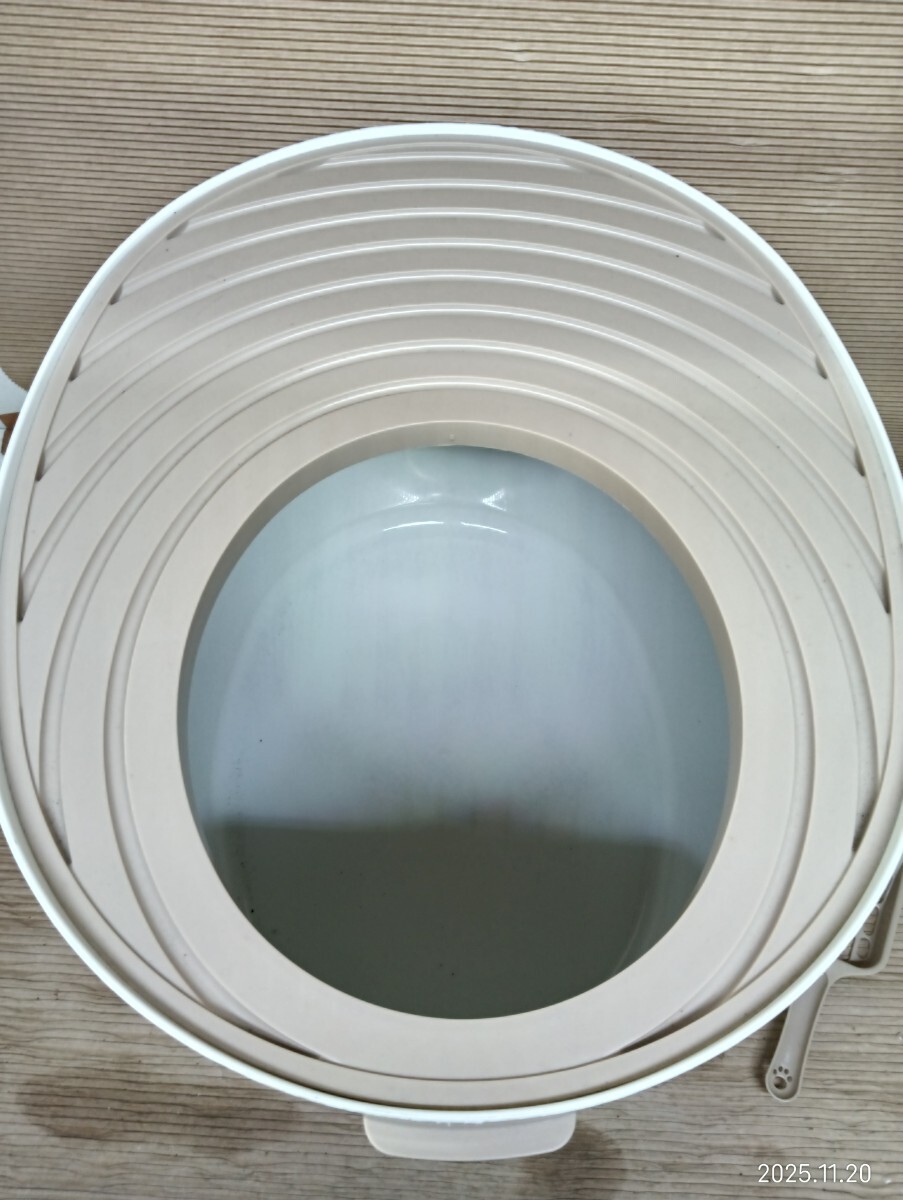 ◇ IRIS 上から猫トイレ ホワイト アイリスオーヤマ PUNT-530 スコップ付 (2)_画像5