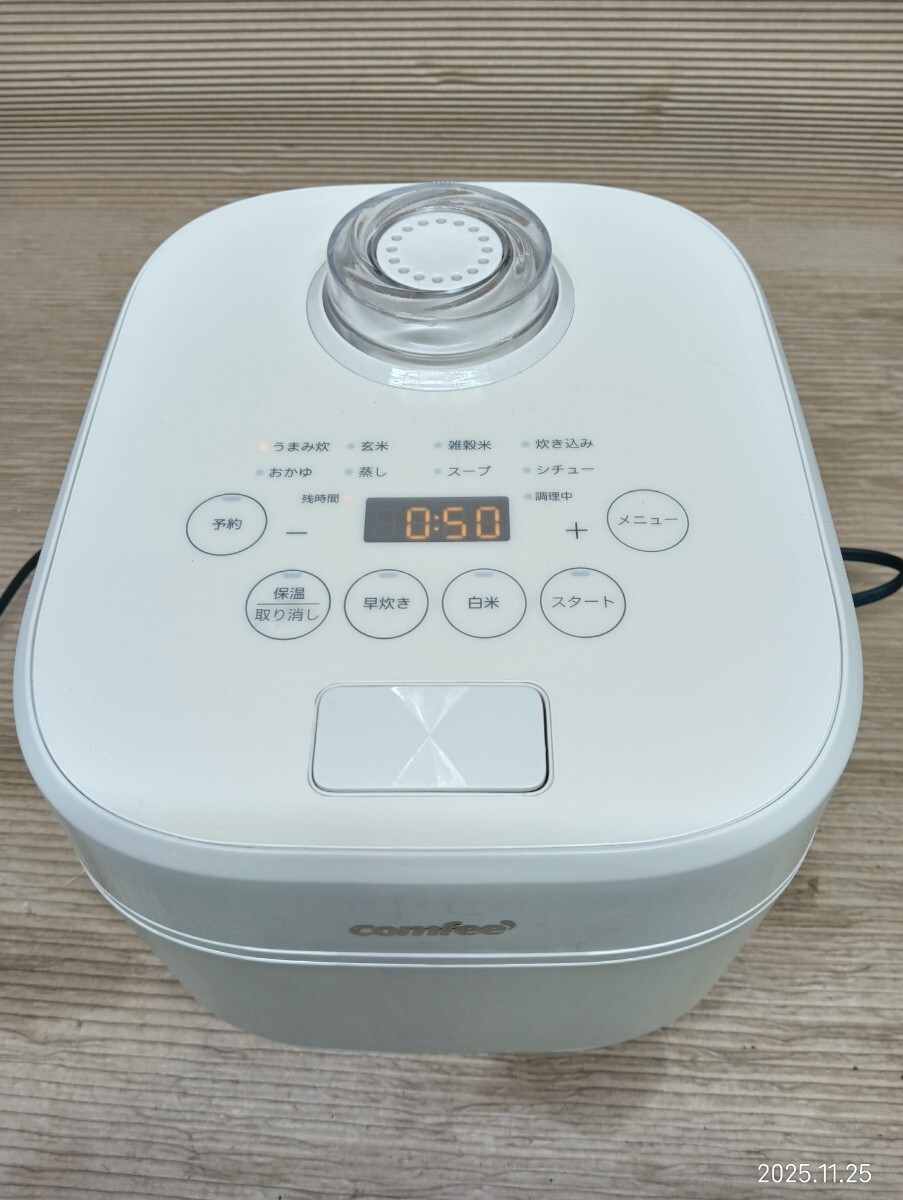 R◇ Comfee コンフィー マイコン炊飯器 5.5合 CRD-30DAT1B1 2025年製_画像2