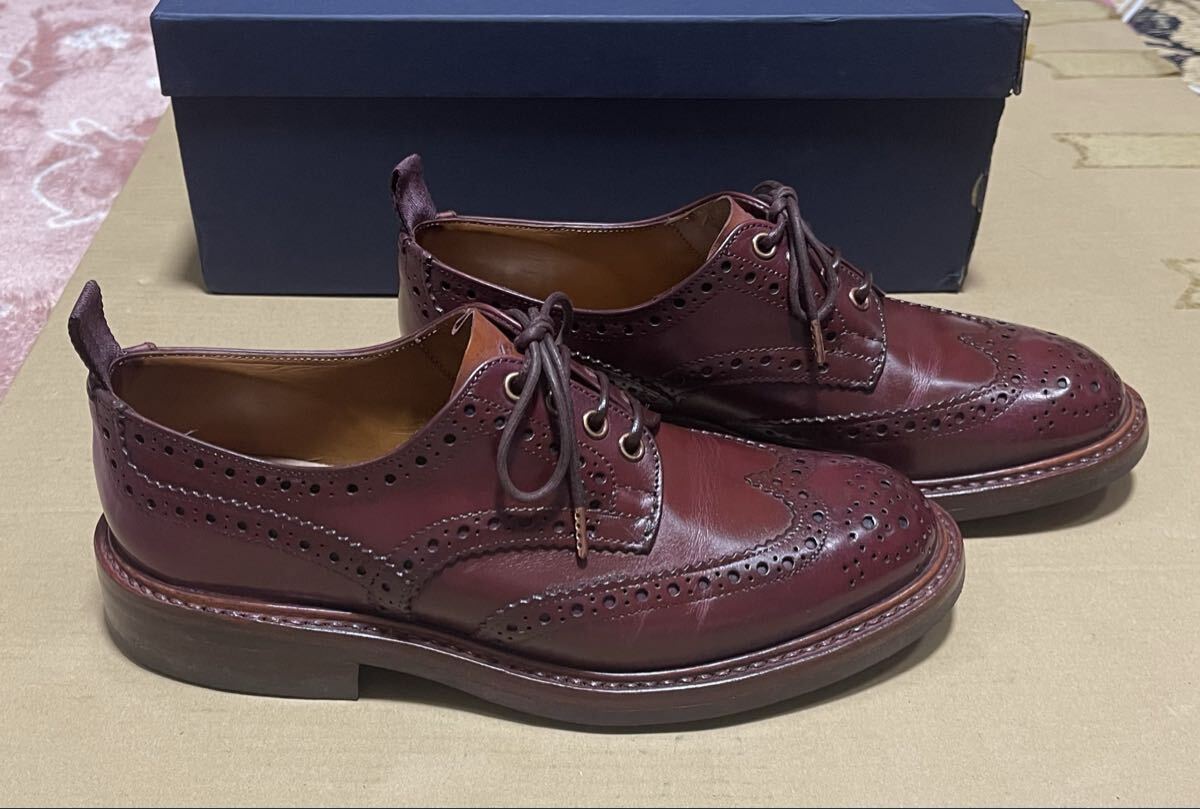 トリッカーズ バートン ウィングチップ　革靴　バーガンディ　サイズ6 25cm 送料込み_画像4