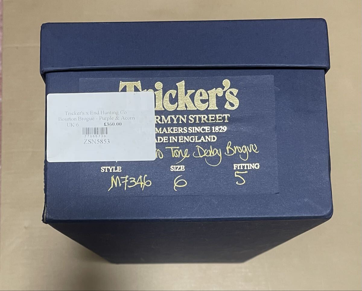 トリッカーズ バートン ウィングチップ　革靴　バーガンディ　サイズ6 25cm 送料込み_画像10