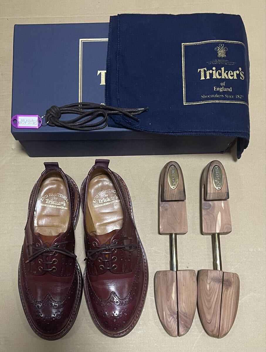 トリッカーズ バートン ウィングチップ　革靴　バーガンディ　サイズ6 25cm 送料込み_画像1