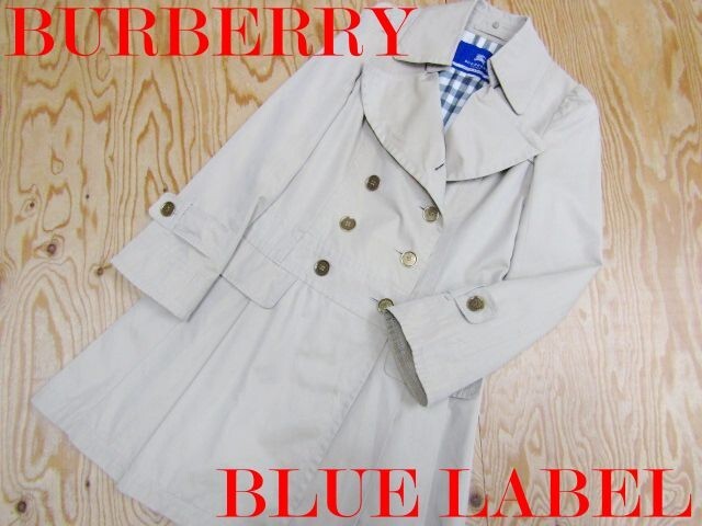 ★バーバリー Burberry ブルーレーベル★レディース 裏ノバチェック デザイントレンチコート★R71109036A_画像1