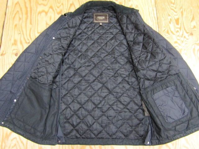 * Coach COACH* воротник вельвет стеганная куртка черный мужской *R71123018B