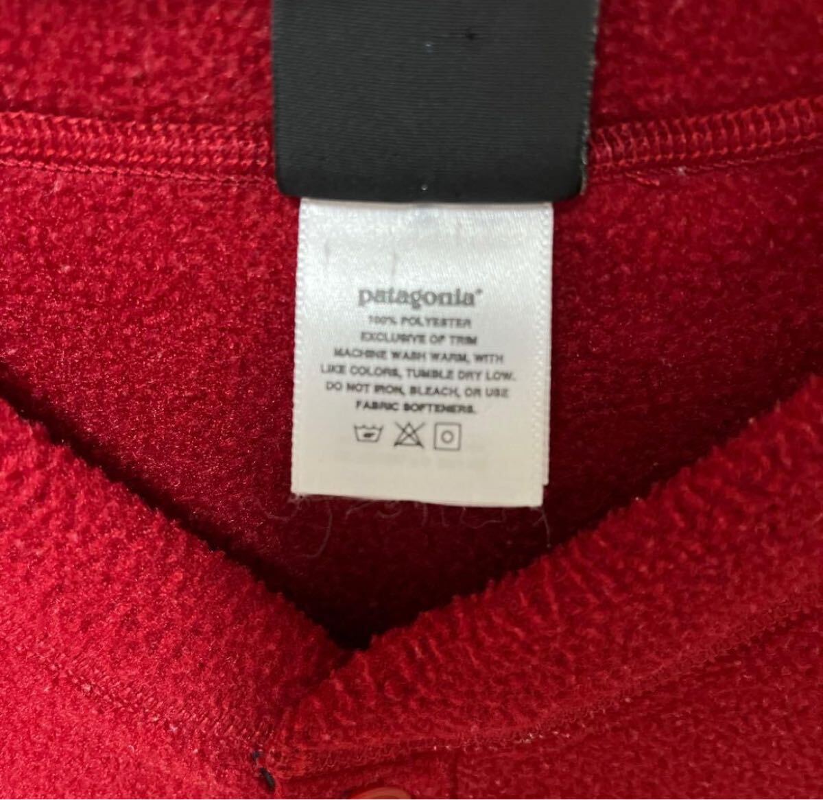 Patagonia パタゴニア CAPILENE キャプリーン ヘンリーネック ハーフボタン フリースジャケット シンプルロゴ 刺繍ロゴ L 90s 90年代 USA製_画像7