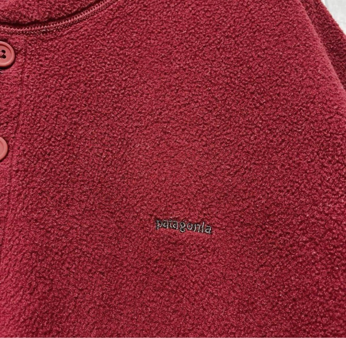 Patagonia パタゴニア CAPILENE キャプリーン ヘンリーネック ハーフボタン フリースジャケット シンプルロゴ 刺繍ロゴ L 90s 90年代 USA製_画像4