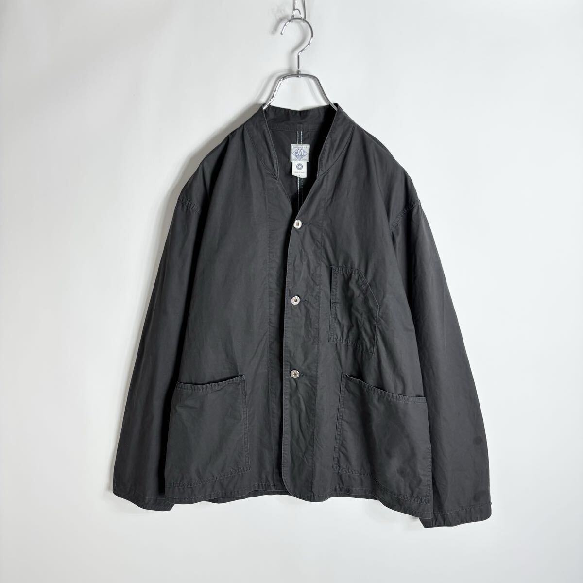 20SS POST O'ALLS 1109R LT2 light twill charcoal 日本製 ポストオーバーオールズ バナナカラー カバーオール ジャケット size M_画像1