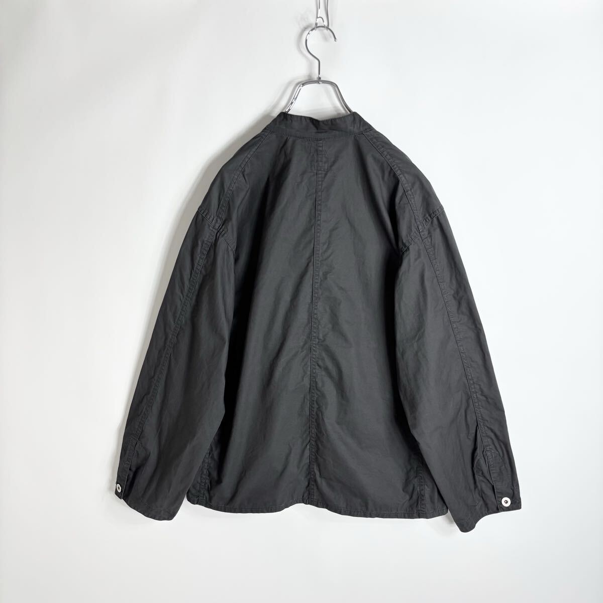 20SS POST O'ALLS 1109R LT2 light twill charcoal 日本製 ポストオーバーオールズ バナナカラー カバーオール ジャケット size M_画像2