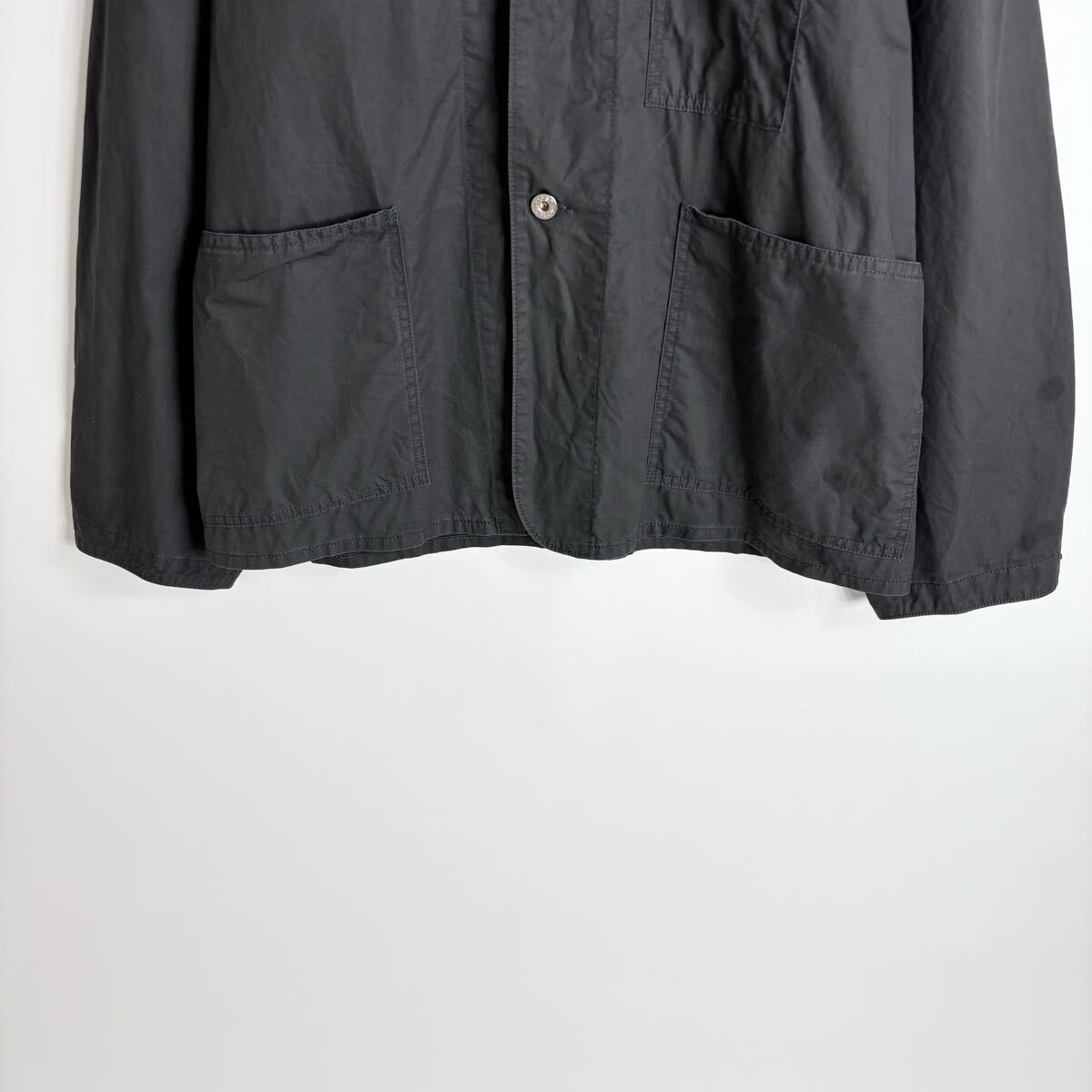 20SS POST O'ALLS 1109R LT2 light twill charcoal 日本製 ポストオーバーオールズ バナナカラー カバーオール ジャケット size M_画像5