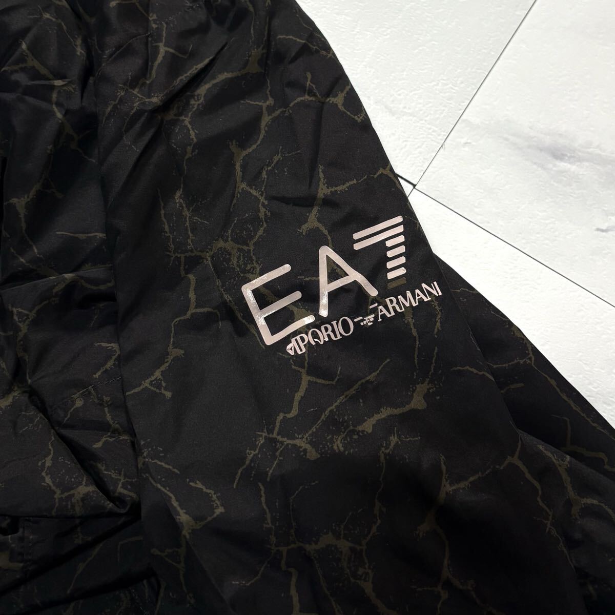 XL размер соответствует *EMPORIO ARMANI Emporio Armani нейлон Parker незначительный с хлопком жакет двойной Zip общий рисунок плечо EA7 Logo стирка возможно *