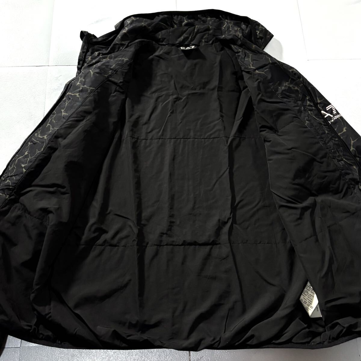 XL размер соответствует *EMPORIO ARMANI Emporio Armani нейлон Parker незначительный с хлопком жакет двойной Zip общий рисунок плечо EA7 Logo стирка возможно *